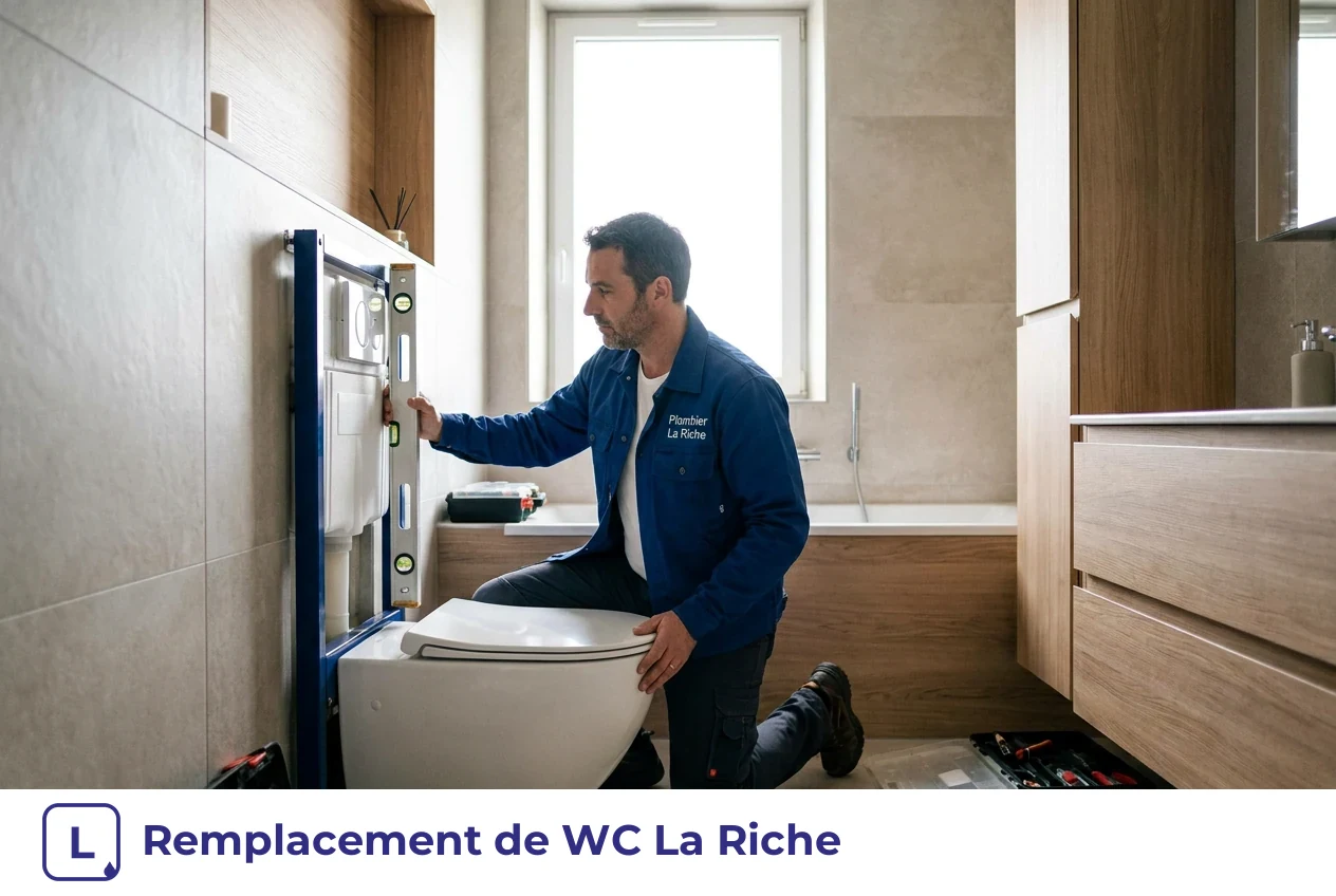 Remplacement de WC à La Riche